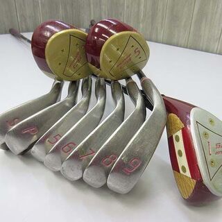 ss0756　中古　レディース　ゴルフクラブフルセット　キャディバッグ付　11本セット 　ダンロップ　DUNLOP　セントトーマス　Saint Thomas　ゴルフセット 　ドライバー　ウッド　アイアン　ウェッジ　パター　クラブセット