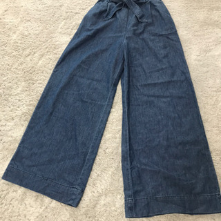 ★【お取引決定】H&M ワイドパンツ　デニム　155/60A