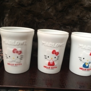 【お値下】マーロウ＆キティコラボ陶器グラス