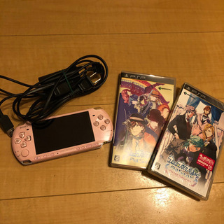 PSP-3000 ピンク　4GB メモリースティック付き　うたプリソフトゲームセット（中古と新品未開封）