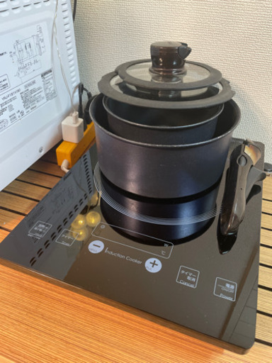 IHクッキングヒーター ティファール鍋セット