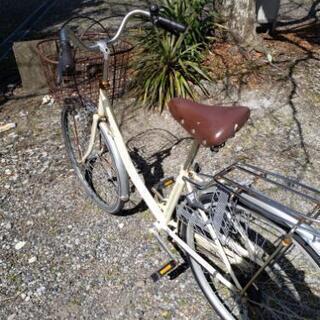 カインズ 自転車 ホワイト 通勤通学