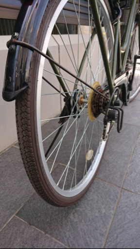 【27インチ中古車】美品❗️6段変速付　LEDライト　カラータイヤ　若林自転車商会　SALE中❗️値段交渉OK❗️