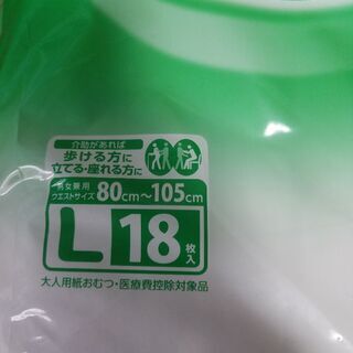 完売しました/未開封Lサイズ18枚入り100円！　大人用介護用紙オムツ　12個まで注文可能 まとめ買い値下げ交渉OKの画像
