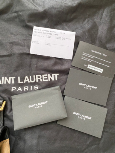 SAINT LAURENT PARIS サンローランパリ ミューズトゥ2WAYハンド/ショルダーバッグ ブラック×ベージュ