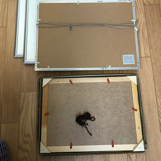 値下げ♪アルミ額縁×3+おまけの画像
