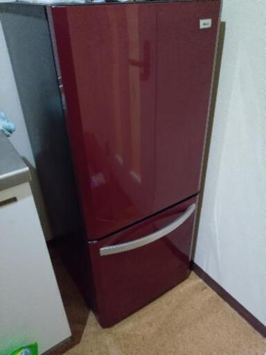 ハイアール　冷凍冷蔵庫　ワインレッド