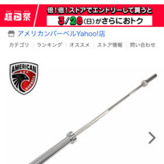 バーベル　アメリカンバーベル　シャフト
