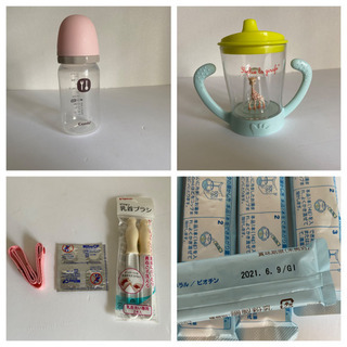赤ちゃん　哺乳瓶、ミルク、スパウト、おもちゃセット　新生児の画像