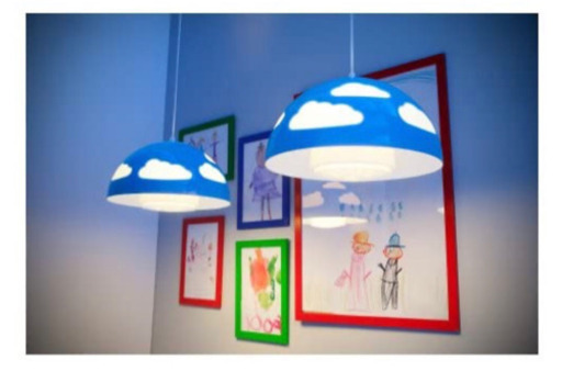 IKEA 子供部屋照明　ペンダントライト　ブルー