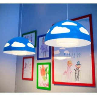IKEA 子供部屋照明　ペンダントライト　ブルー