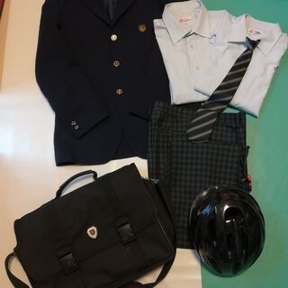 愛媛県東温高校制服　冬用男子　美品(3ケ月程度の使用）　※カバン、ヘルメット付き