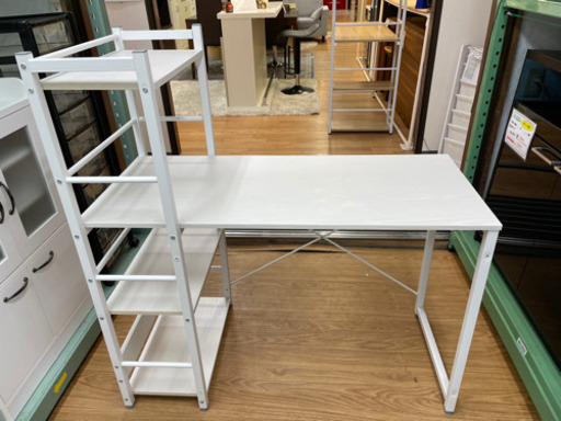 【リサイクルサービス八光　田上店　配達・設置OK】ホワイト　 PCデスクセット　ザッキ110