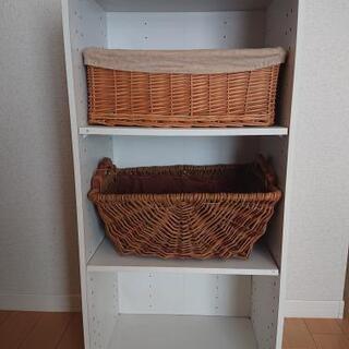 カラーボックス カゴ付き