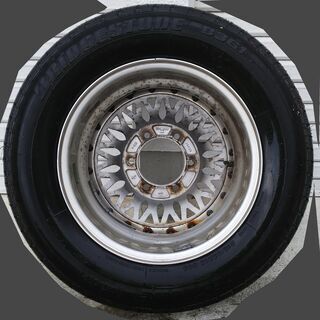 組み替えバランス出来ます ！ミニバン 6穴アルミホイール 15インチ 6.5JJ 215/65R15 96S ブリジストンB361タイヤ アルミ 1本 ニッサン エルグランド 等の画像