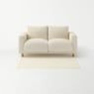 無印のインド綿手織ラグ／生成 １００×１４０ｃｍの画像