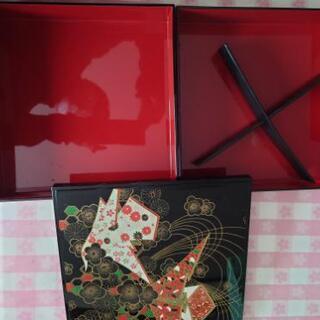 ☆値下げ・新品・未使用・箱あり☆　二段重箱　お重　重箱　①の画像
