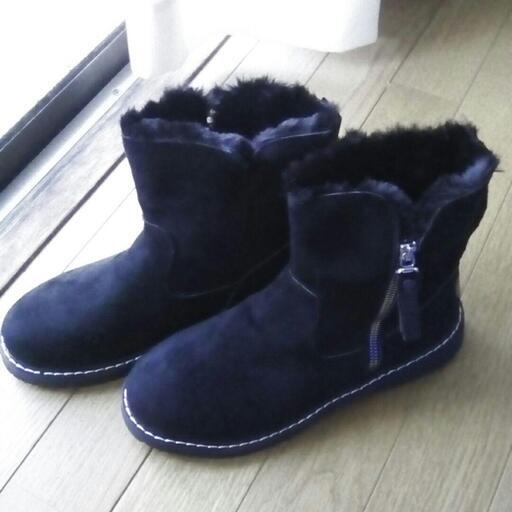 ボア付きショートブーツ 黒 未使用品【詳細を読んでから問い合わせしてください】