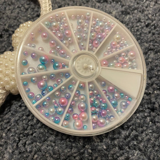 新品ネイルパール　パールスートン　球体ケース入りの画像