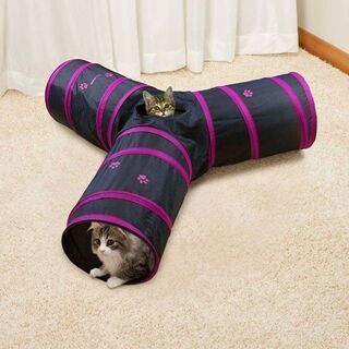 ドギーマンハヤシ キャティーマン ペット遊宅 みつまたプレイトンネル [猫用 おもちゃ]の画像