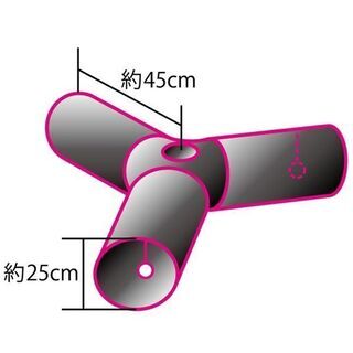 ドギーマンハヤシ キャティーマン ペット遊宅 みつまたプレイトンネル [猫用 おもちゃ]の画像