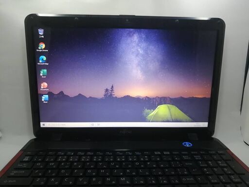 富士通　LIFEBOOK　美品赤　SSD　メモリ6G　Win10　Office付