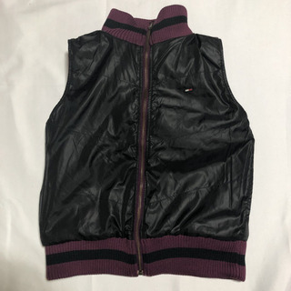 トミーヒルフィガー リバーシブルパーカーベスト レディース Sの画像