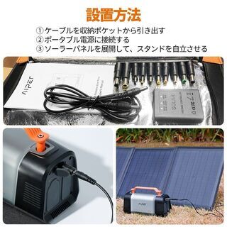ソーラーチャージャー 60W ソーラーパネル【DC.USB出力/折り畳み】の画像