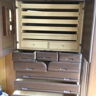 衣裳タンス　木製収納　2個の画像