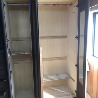 衣裳タンス　木製収納　2個の画像