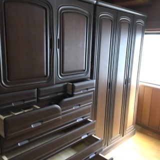 衣裳タンス　木製収納　2個の画像