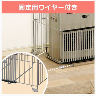 【中古】アイリスオーヤマ ファンヒーターガード 幅58×奥行50×高さ65cm シルバーの画像