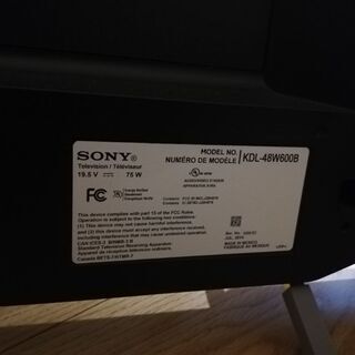 2014年製　48インチ　Sony製　BRAVIA 液晶モニター(アメリカ製テレビ)の画像