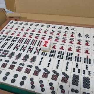 JKN2158/麻雀牌/全自動/青色/黄色/現状渡し/中古品/	の画像