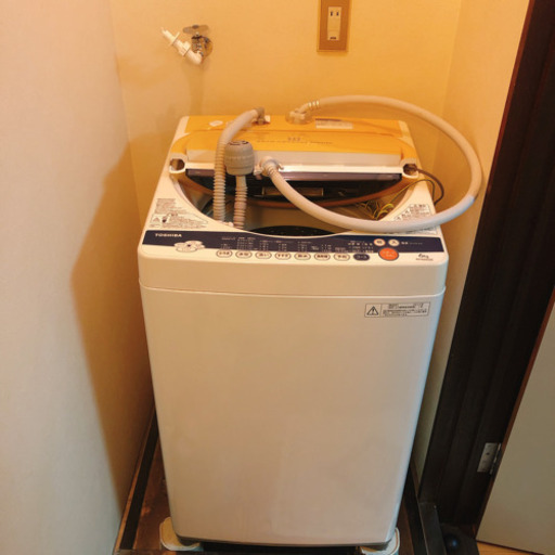 4/10迄:TOSHIBA洗濯機6kg,給水ポンプ付,2012年式