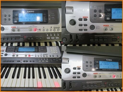 【引取限定】カシオ 電子キーボード 光ナビ カラオケ機能 スタンド付 中古品 LK-301BB cacio【小倉南区葛原東】 
