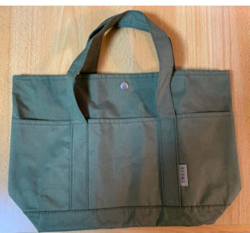 beams カーキ　トートバッグ
