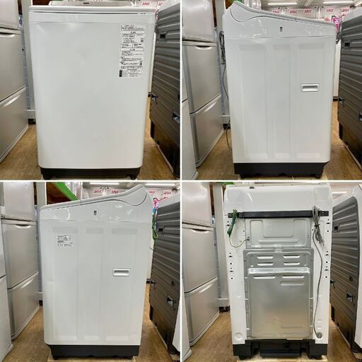美品【 Panasonic 】パナソニック 洗濯8.0㎏ 全自動洗濯機 エコナビ搭載 ビッグサークル投入口 見やすい操作パネル 新パルセーターで、洗浄力もパワーアップ NA-FA80H7