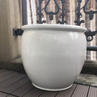 ［美品］陶器 プランター 鉢カバー メダカ鉢 睡蓮鉢