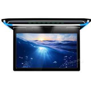 （CM156HD）XTRONS 最新 15.6インチ 大画面 フリップダウンモニター 1920x1080 解像度 超薄 軽 HDMI対応 1080Pビデオ対応 外部入力 ドア連動 水平開閉180度 USB・SD