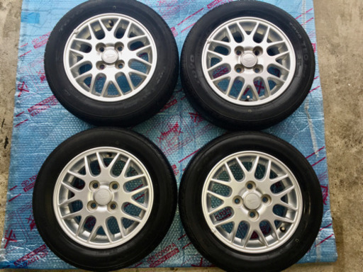 ダイハツ純正 13×4.5J ＋45 155/65R13 73s 2016年製 TOYO夏タイヤ付き4本 アルミホイール