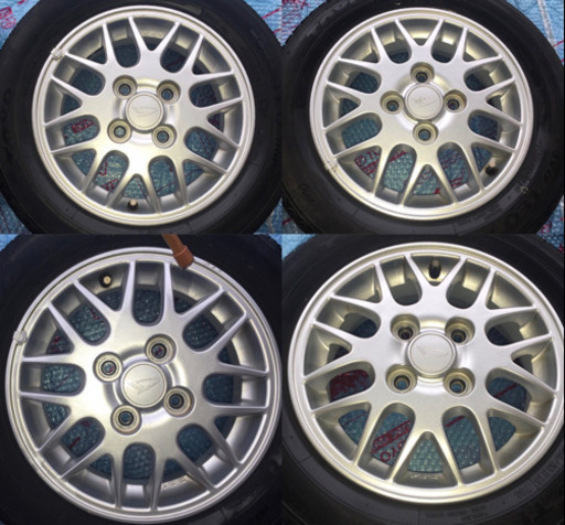 ダイハツ純正 13×4.5J ＋45 155/65R13 73s 2016年製 TOYO夏タイヤ付き4本 アルミホイール