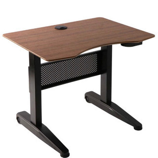 タンスのゲン 昇降式 スタンディングデスク 幅90 ガス圧式 ブラウン
