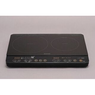 【動作保証60日間あり】未使用 IRISOHYAMA IHK-WKT2 2口 IHコンロ クッキングヒーター【管理KRK392】の画像