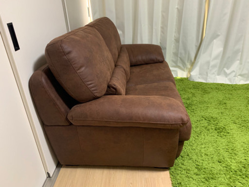 関家具　レザーテックス　ソファー