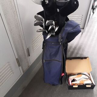 ゴルフ　クラブ（レフティ）セット＋バッグ＋シューズ