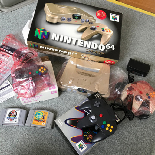 【美品 箱説付き】動作良好 限定色 ゴールド セット 任天堂64 gold希少