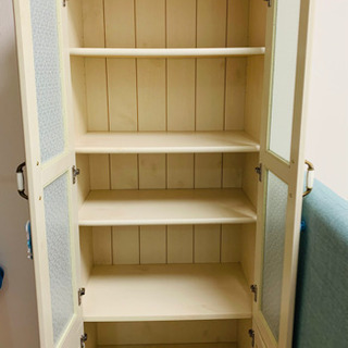 アンティーククローク棚　収納棚の画像