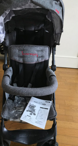 【今月末まで出品】キンダーワゴン　縦型2人乗りベビーカー　グレーデニム
