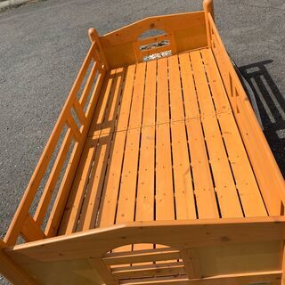 大特価！グランツ 木製 シングルベッド すのこ 一人暮らし 1人部屋 子供部屋に 中古 ① Bの画像